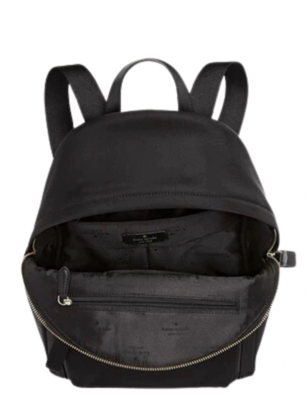 Kate Spade ♠️ Chelsea Black Nylon Backpack with Gold Hardware - Picture 3 of 5